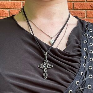 Y2k grunge punk cross necklace